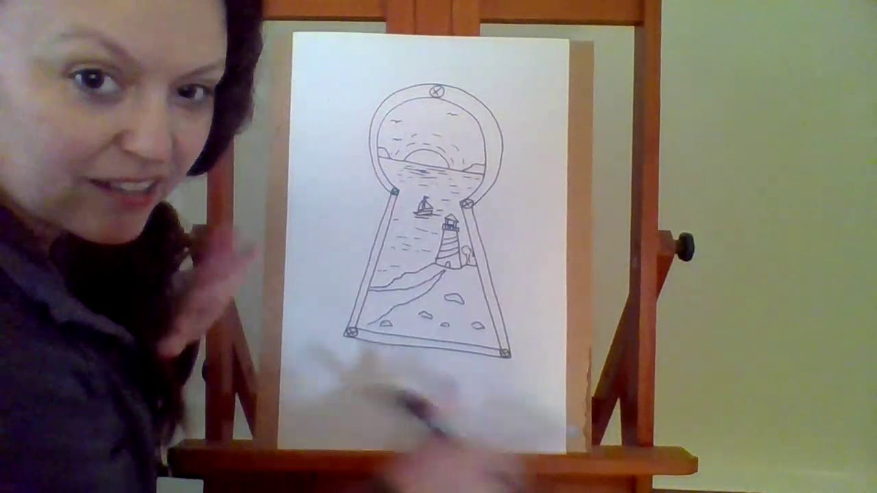 how to draw a keyhole